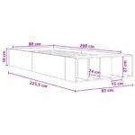 vidaXL Rám postele so skladom Dymový dub 80 x 200 cm Kompozitné drevo – Obrázok 10