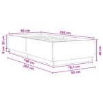 vidaXL Posteľový rám s LED Biela 80 x 200 cm Kompozitné drevo – Obrázok 11