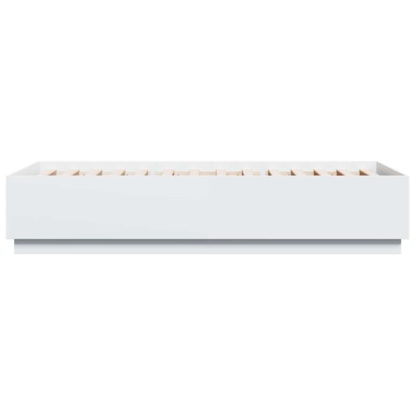 vidaXL Posteľový rám s LED Biela 80 x 200 cm Kompozitné drevo – Obrázok 6