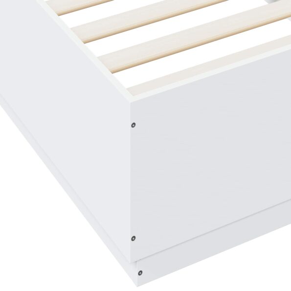 vidaXL Posteľový rám s LED Biela 80 x 200 cm Kompozitné drevo – Obrázok 8