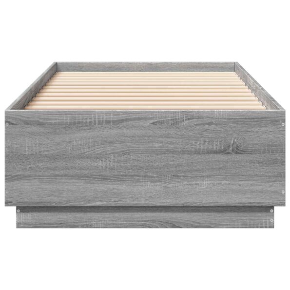vidaXL Posteľový rám s LED Sivý Sonoma 80 x 200 cm Kompozitné drevo – Obrázok 5