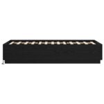 vidaXL Posteľový rám s LED Čierny dub 80 x 200 cm Kompozitné drevo – Obrázok 4