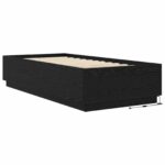 vidaXL Posteľový rám s LED Čierny dub 80 x 200 cm Kompozitné drevo – Obrázok 5
