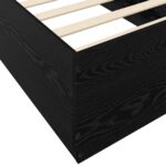 vidaXL Posteľový rám s LED Čierny dub 80 x 200 cm Kompozitné drevo – Obrázok 6