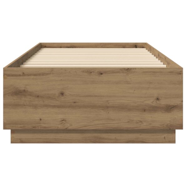 vidaXL Posteľový rám s LED Dub artisan 80 x 200 cm Kompozitné drevo – Obrázok 4