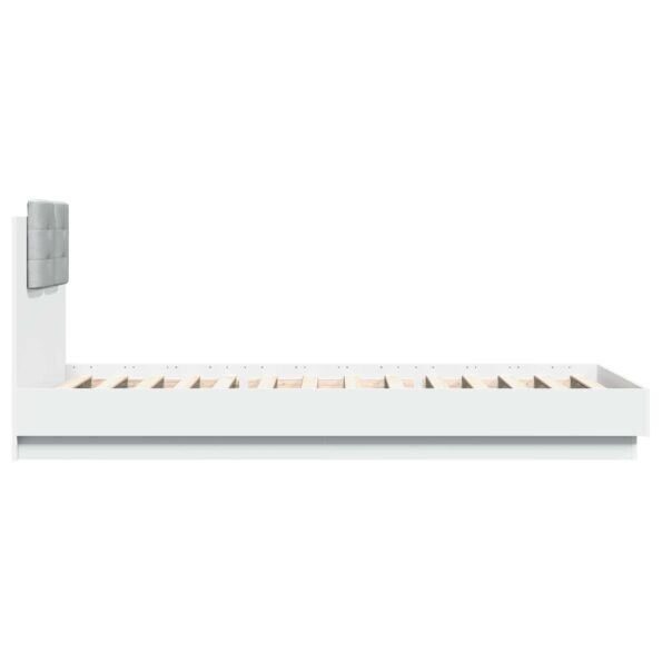 vidaXL Rám postele s čelom Biela 80 x 200 cm Kompozitné drevo – Obrázok 5