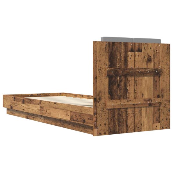 vidaXL Rám postele s čelom Staré drevo 80 x 200 cm Kompozitné drevo – Obrázok 6