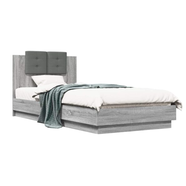 vidaXL Rám postele s čelom Sivý Sonoma 80 x 200 cm Kompozitné drevo – Obrázok 2