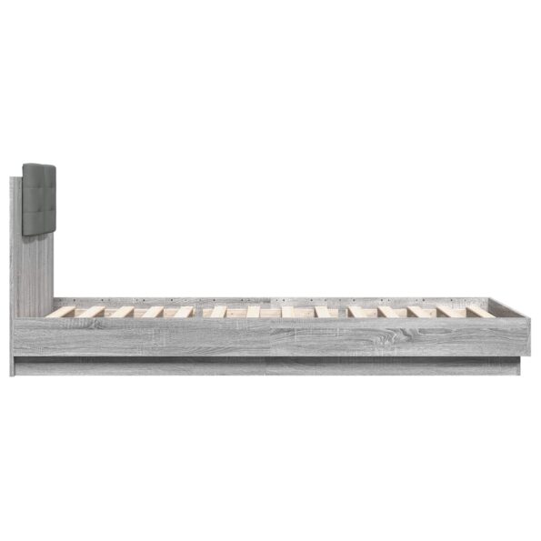 vidaXL Rám postele s čelom Sivý Sonoma 80 x 200 cm Kompozitné drevo – Obrázok 5