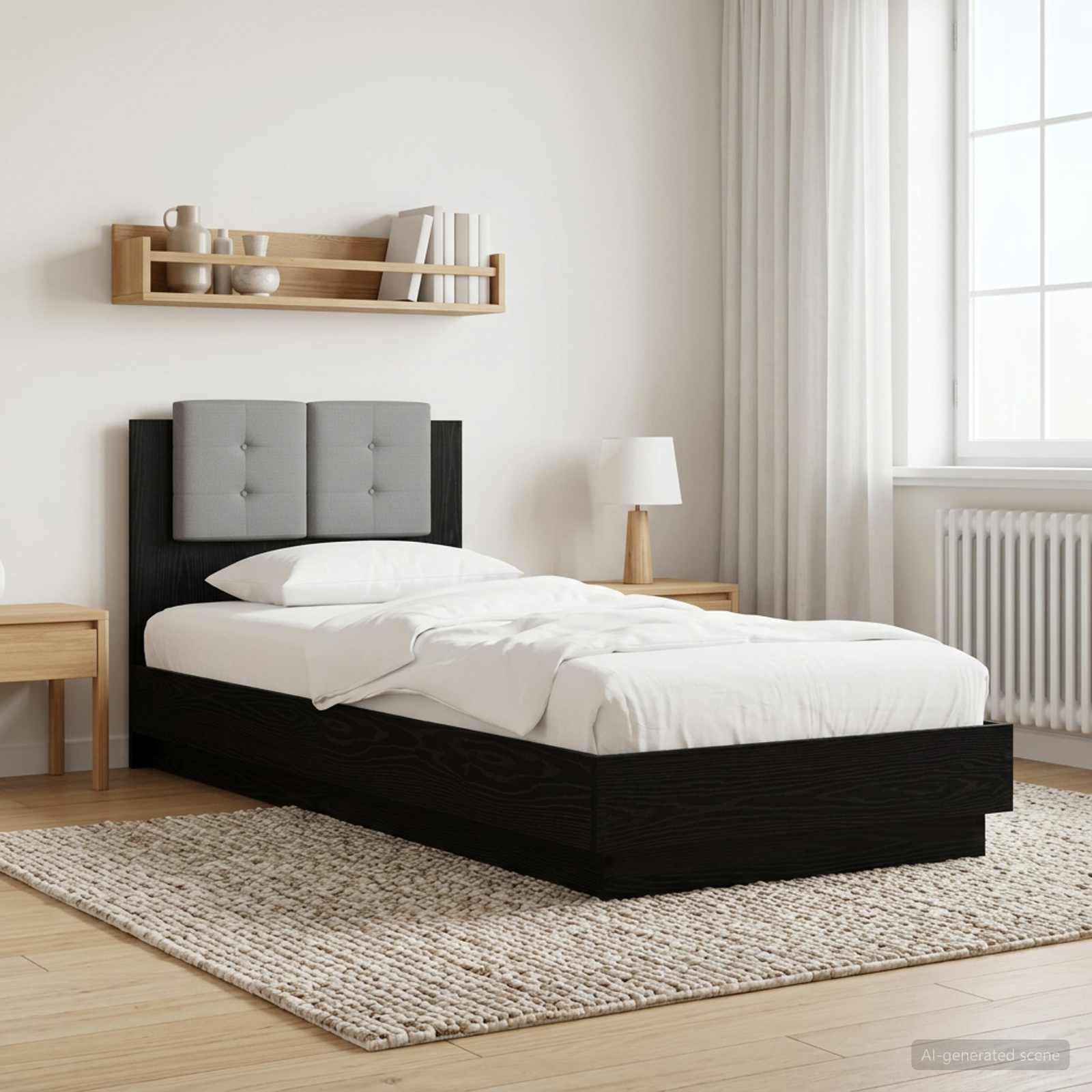 3429579_1.jpg vidaXL Rám postele s čelom Čierny dub 80 x 200 cm Kompozitné drevo – Obrázok 1