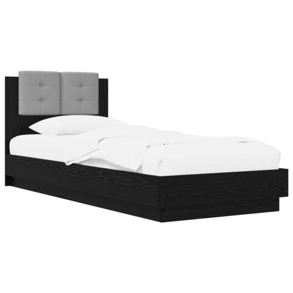 vidaXL Rám postele s čelom Čierny dub 80 x 200 cm Kompozitné drevo – Obrázok 2
