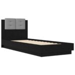 vidaXL Rám postele s čelom Čierny dub 80 x 200 cm Kompozitné drevo – Obrázok 3