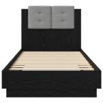 vidaXL Rám postele s čelom Čierny dub 80 x 200 cm Kompozitné drevo – Obrázok 4
