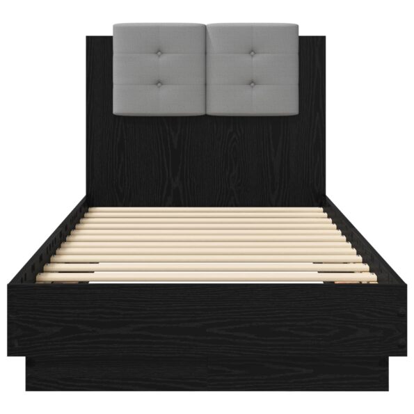 vidaXL Rám postele s čelom Čierny dub 80 x 200 cm Kompozitné drevo – Obrázok 4