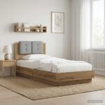 vidaXL Rám postele s čelom Dub artisan 80 x 200 cm Kompozitné drevo