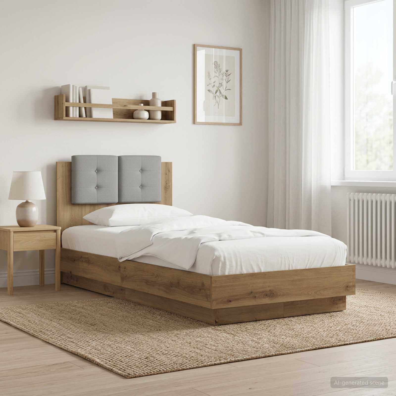 3429580_1.jpg vidaXL Rám postele s čelom Dub artisan 80 x 200 cm Kompozitné drevo – Obrázok 1