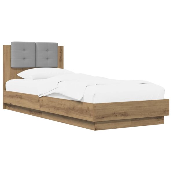 vidaXL Rám postele s čelom Dub artisan 80 x 200 cm Kompozitné drevo – Obrázok 2