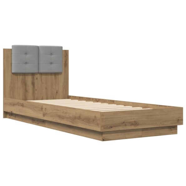 vidaXL Rám postele s čelom Dub artisan 80 x 200 cm Kompozitné drevo – Obrázok 3