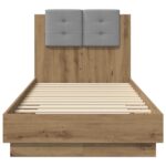 vidaXL Rám postele s čelom Dub artisan 80 x 200 cm Kompozitné drevo – Obrázok 4
