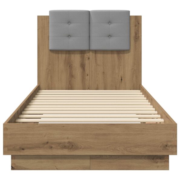 vidaXL Rám postele s čelom Dub artisan 80 x 200 cm Kompozitné drevo – Obrázok 4