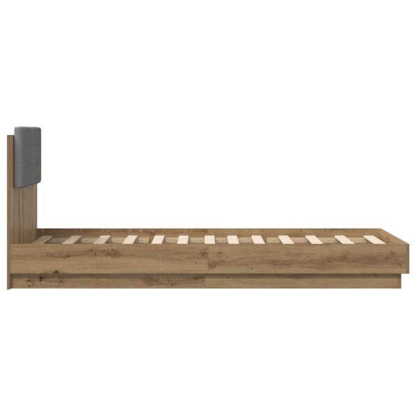 vidaXL Rám postele s čelom Dub artisan 80 x 200 cm Kompozitné drevo – Obrázok 5