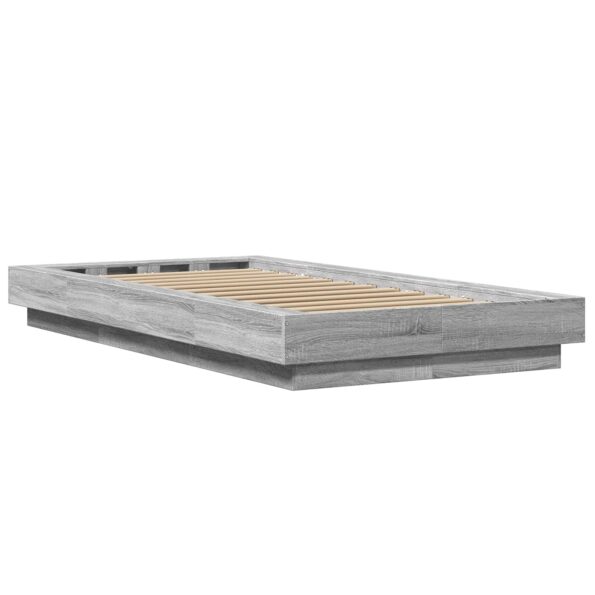 vidaXL Posteľový rám s LED Sivý Sonoma 80 x 200 cm Kompozitné drevo – Obrázok 7