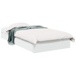 vidaXL Rám postele so skladom Biela 80 x 200 cm Kompozitné drevo – Obrázok 2