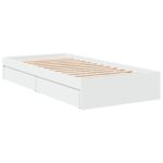 vidaXL Rám postele so skladom Biela 80 x 200 cm Kompozitné drevo – Obrázok 3