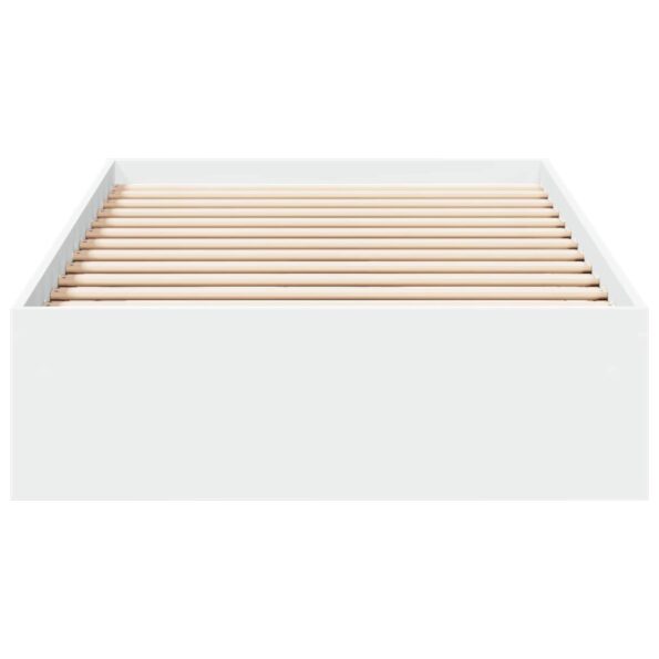 vidaXL Rám postele so skladom Biela 80 x 200 cm Kompozitné drevo – Obrázok 4