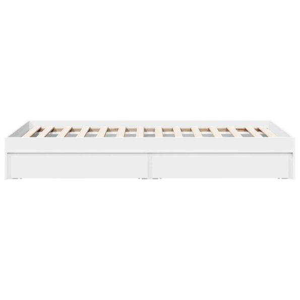 vidaXL Rám postele so skladom Biela 80 x 200 cm Kompozitné drevo – Obrázok 5