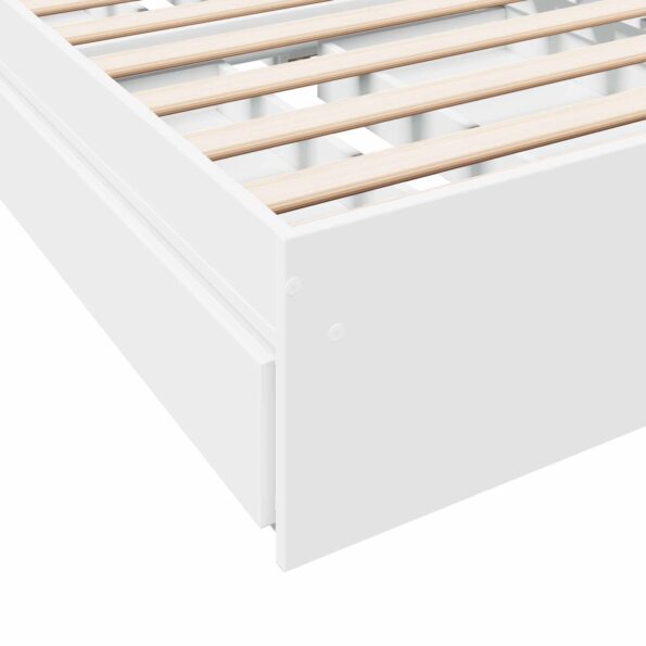 vidaXL Rám postele so skladom Biela 80 x 200 cm Kompozitné drevo – Obrázok 7