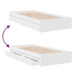 vidaXL Rám postele so skladom Biela 80 x 200 cm Kompozitné drevo – Obrázok 8