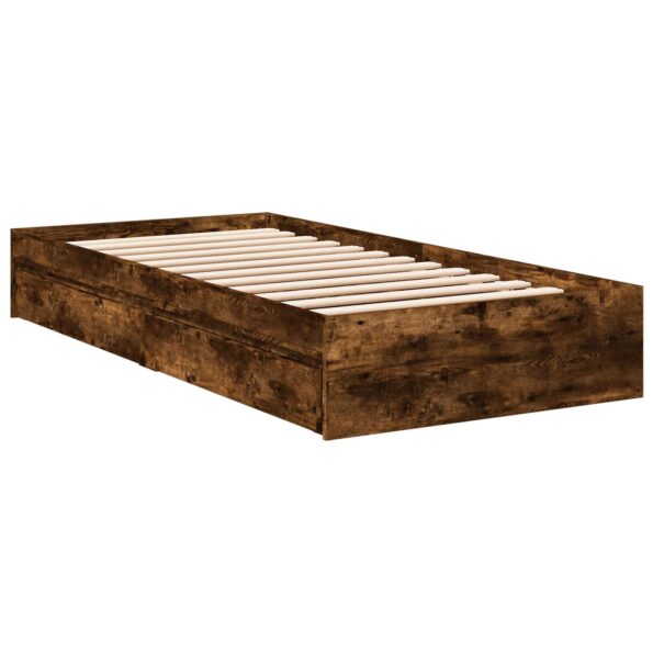 vidaXL Rám postele so skladom Dymový dub 80 x 200 cm Kompozitné drevo – Obrázok 3