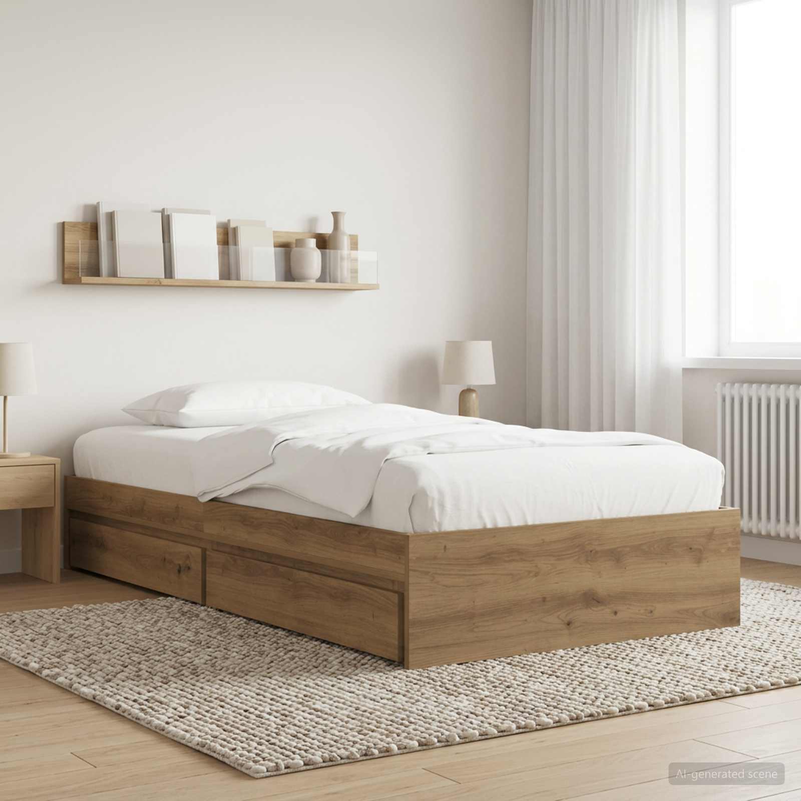 3429596_1.jpg vidaXL Rám postele so skladom Dub artisan 80 x 200 cm Kompozitné drevo – Obrázok 1