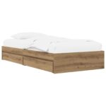 vidaXL Rám postele so skladom Dub artisan 80 x 200 cm Kompozitné drevo – Obrázok 2