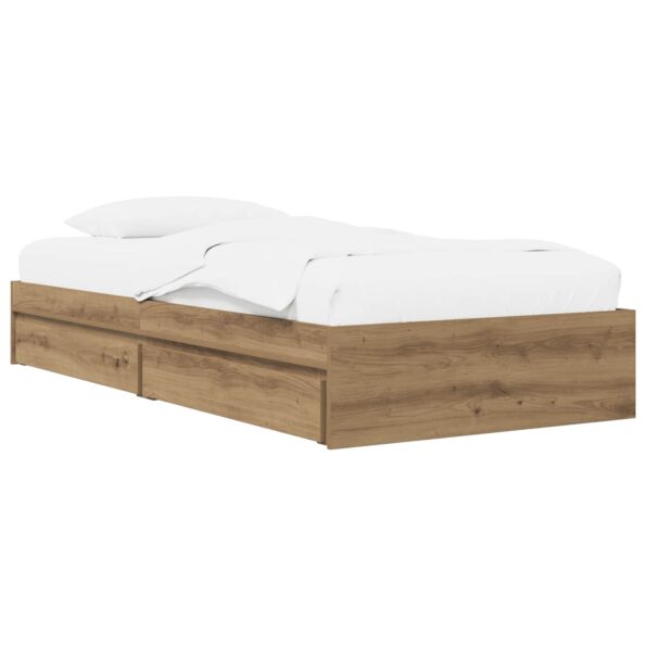 vidaXL Rám postele so skladom Dub artisan 80 x 200 cm Kompozitné drevo – Obrázok 2