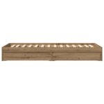 vidaXL Rám postele so skladom Dub artisan 80 x 200 cm Kompozitné drevo – Obrázok 5