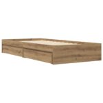 vidaXL Rám postele so skladom Dub artisan 80 x 200 cm Kompozitné drevo – Obrázok 6