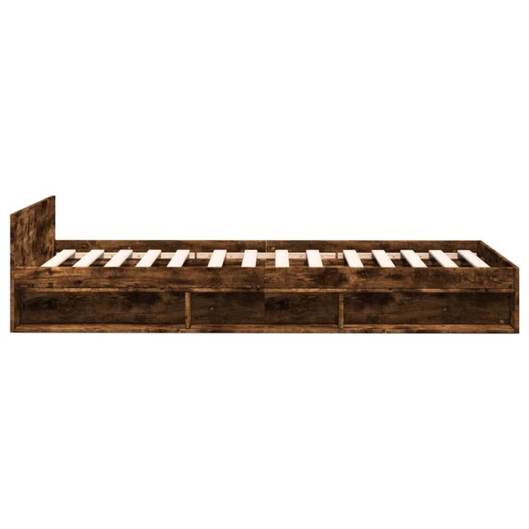 vidaXL Rám postele so skladom Dymový dub 80 x 200 cm Kompozitné drevo – Obrázok 5