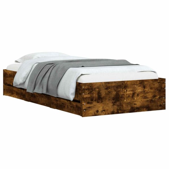vidaXL Rám postele so skladom Dymový dub 80 x 200 cm Kompozitné drevo – Obrázok 2