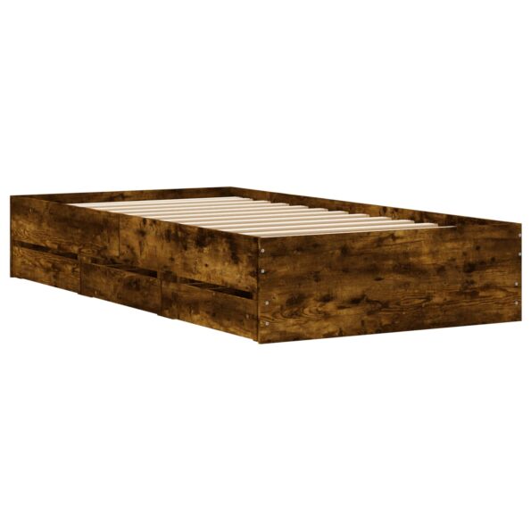 vidaXL Rám postele so skladom Dymový dub 80 x 200 cm Kompozitné drevo – Obrázok 3