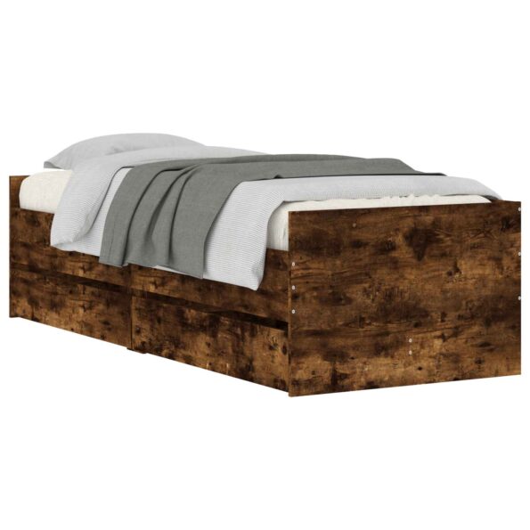 vidaXL Rám postele so skladom Dymový dub 80 x 200 cm Kompozitné drevo – Obrázok 2