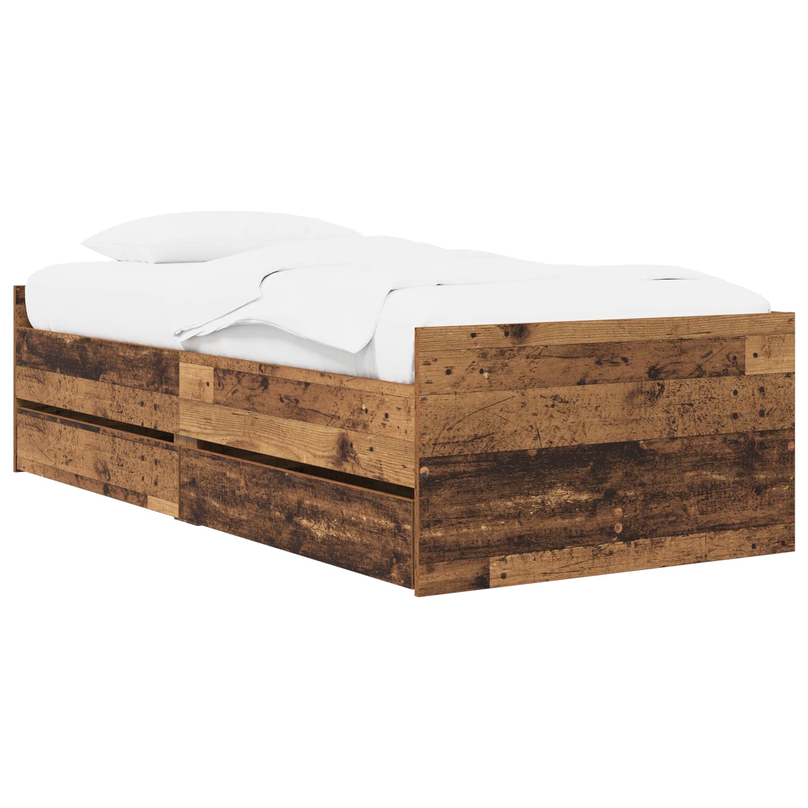 3429616_1.jpg vidaXL Rám postele so skladom Staré drevo 80 x 200 cm Kompozitné drevo – Obrázok 1