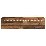 vidaXL Rám postele so skladom Staré drevo 80 x 200 cm Kompozitné drevo – Obrázok 5