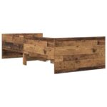 vidaXL Rám postele so skladom Staré drevo 80 x 200 cm Kompozitné drevo – Obrázok 6