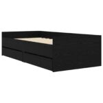 vidaXL Rám postele so skladom Čierny dub 80 x 200 cm Kompozitné drevo – Obrázok 3