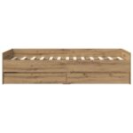 vidaXL Rám postele so skladom Dub artisan 80 x 200 cm Kompozitné drevo – Obrázok 5