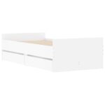 vidaXL Rám postele so skladom Biela 80 x 200 cm Kompozitné drevo – Obrázok 3