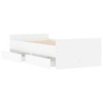 vidaXL Rám postele so skladom Biela 80 x 200 cm Kompozitné drevo – Obrázok 4