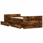 vidaXL Rám postele so skladom Dymový dub 80 x 200 cm Kompozitné drevo – Obrázok 4